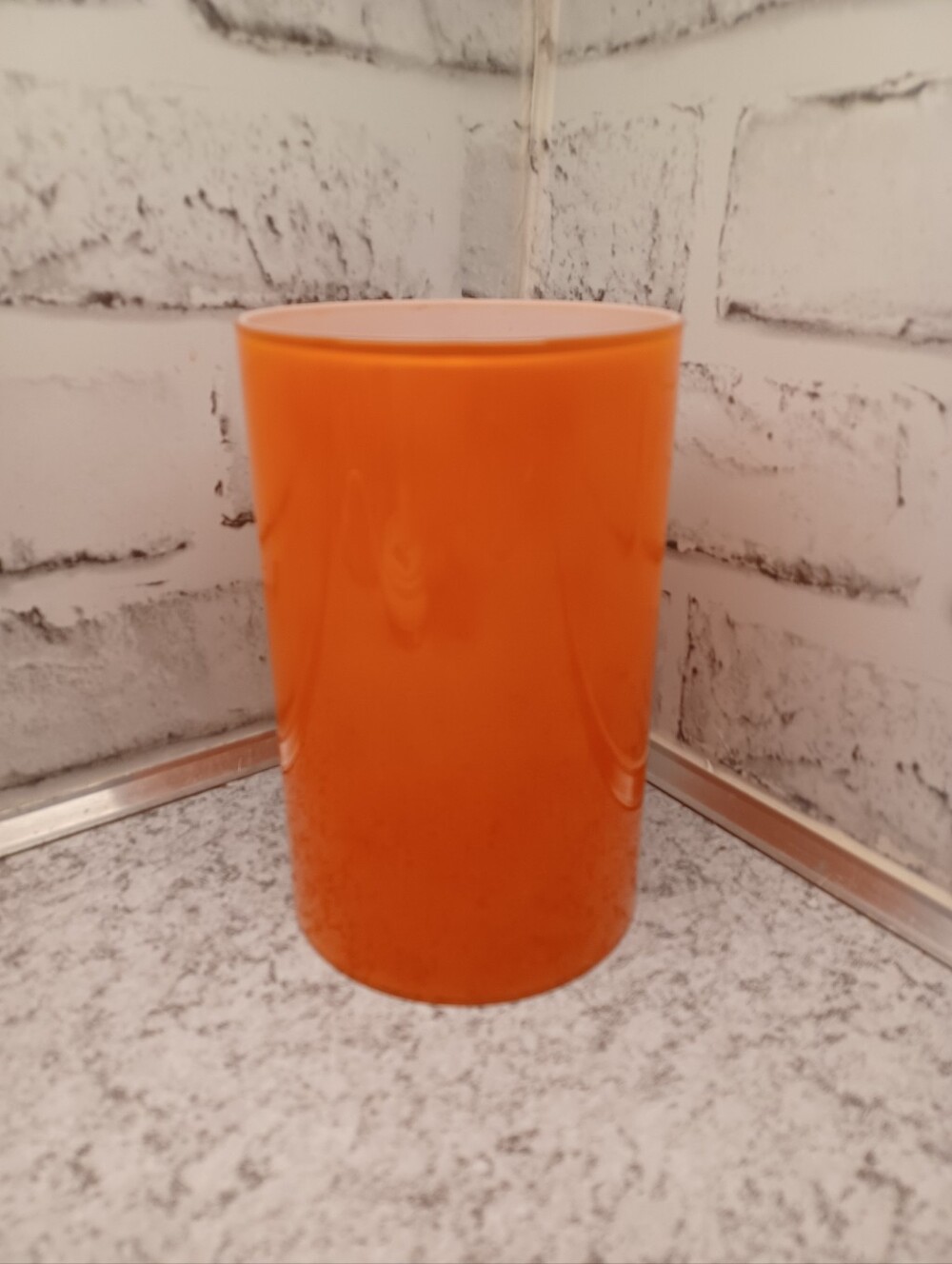 Glossy Orange Glass Shade for Simmering Lights Wax Warmer Pink Zebra